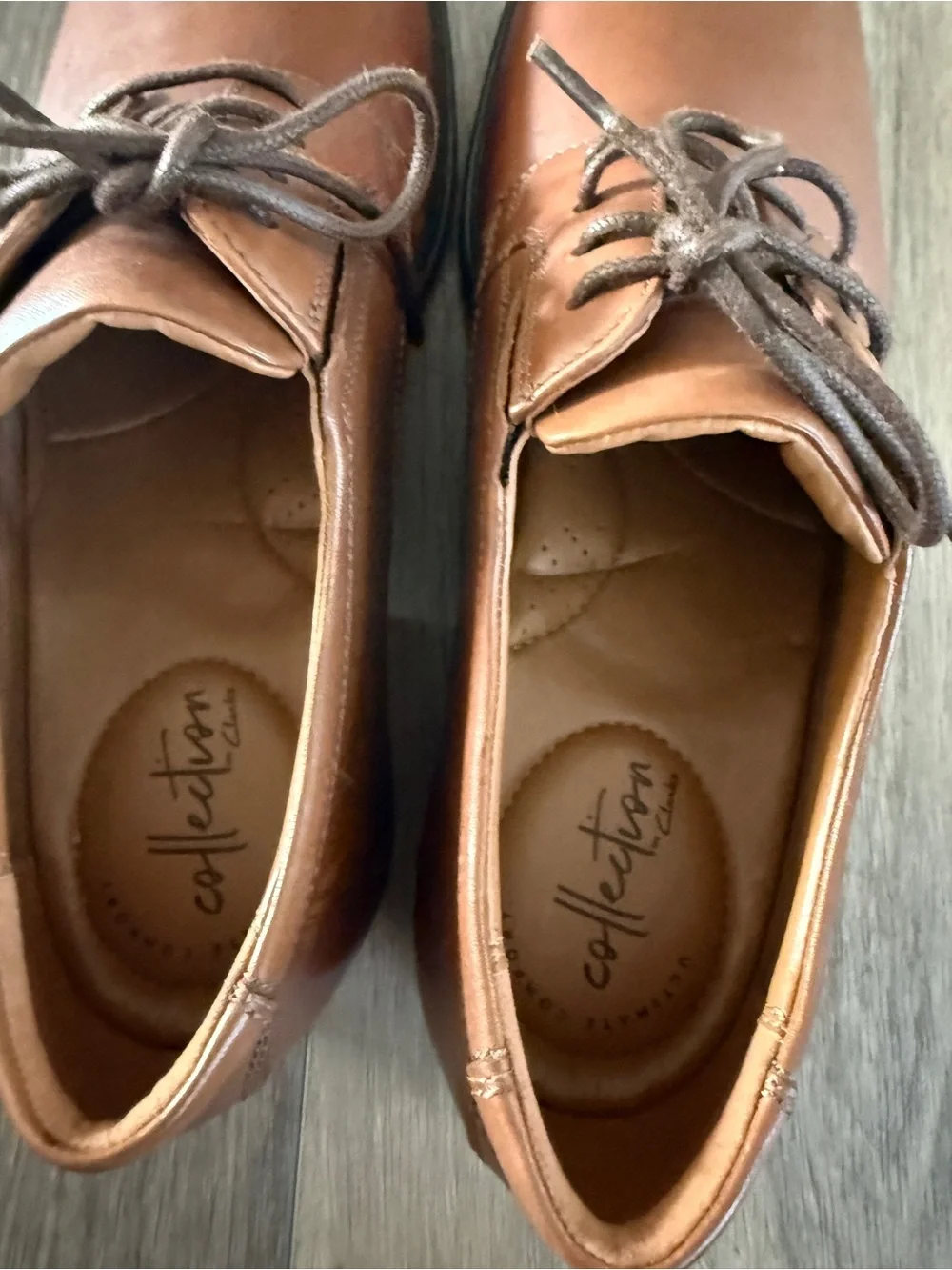 Clark’s Men's Classic Brown Leather Lace-Up Dress Shoes-10M-new without box